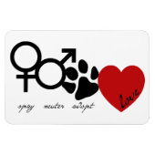 Spay-Neuter-Adopt-Love Magneet (Horizontaal)