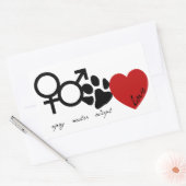 Spay-Neuter-Adopt-Love Rechthoekige Sticker (Envelop)