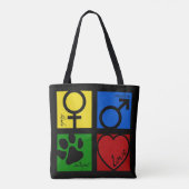 Spay-Neuter-Adopt-Love Tote Bag (Achterkant)