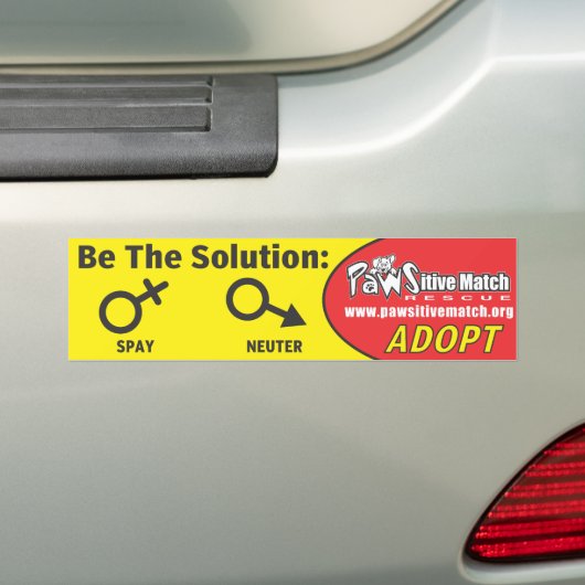 Spay, Neuter, Bumpersticker adopteren (Op auto)