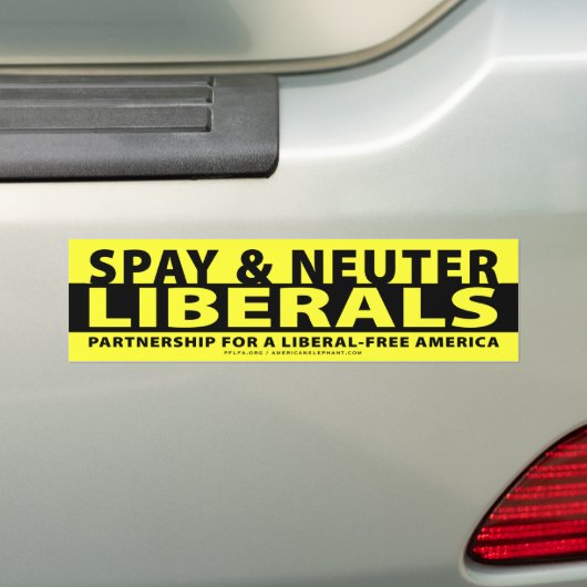 Spay & Neuter Liberals Bumpersticker (Op auto)