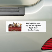 Spay/Neuter ondersteunen Bumpersticker (Op auto)
