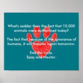 Spay & Neuter Pawprint Poster (Voorkant)