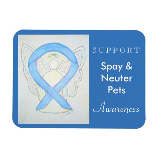 Spay & Neuter Pets Awareness Angel Custom Magnet Magneet (Horizontaal)