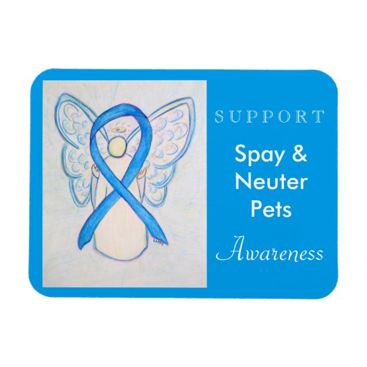 Spay & Neuter Pets Awareness Angel Custom Magnet Magneet (Horizontaal)