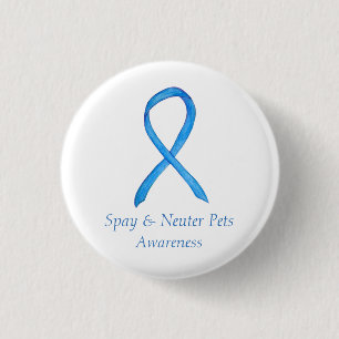 Spay/Neuter Pets Awareness Custom Ribbon Art Pin Ronde Button 3,2 Cm
