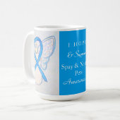 Spay/Neuter Pets Awareness Ribbon Angel Custom Mok (Voorkant links)