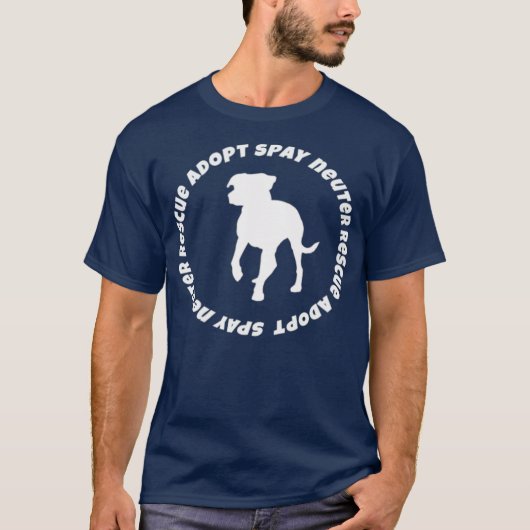 Spay neuter reddingspedong t-shirt (Voorkant)