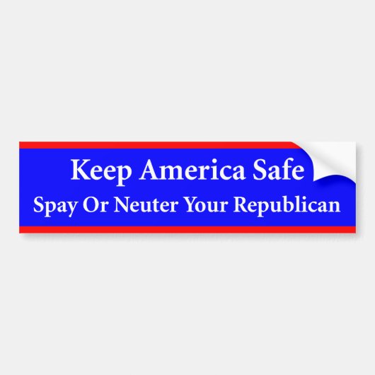 Spay Neuter Republicans Bumpersticker (Voorkant)