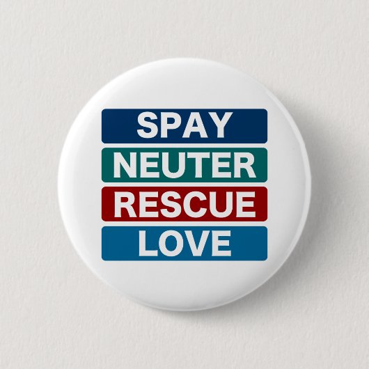 Spay Neuter Rescue Love (2) Ronde Button 5,7 Cm (Voorkant)
