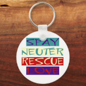 Spay Neuter Rescue Love Sleutelhanger (Voorkant)