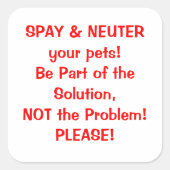 Spay Neuter sticker (Voorkant)