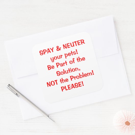 Spay Neuter sticker (Envelop)