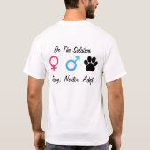 Spay, Neuter, Vaststellen T-shirt (Achterkant)