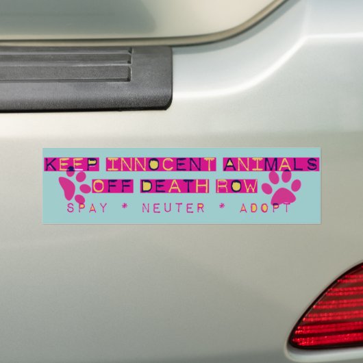 spay nueter keurt doodstraf goed bumpersticker (Op auto)