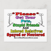 Spay of Neuter Briefkaart (Voorkant)