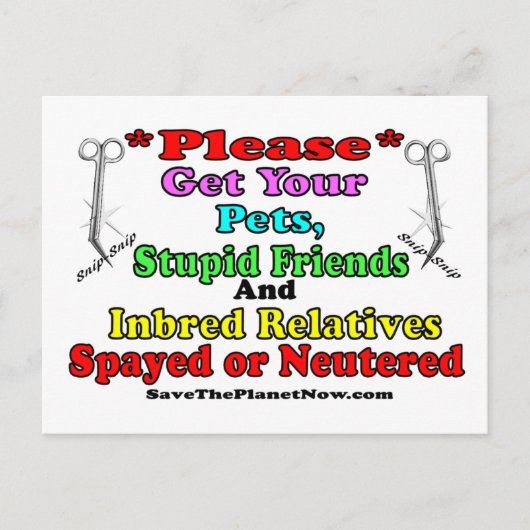 Spay of Neuter Briefkaart (Voorkant)