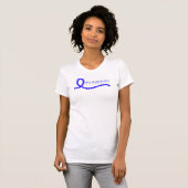Spay of Neuter Pets Awareness Blue Ribbon Beads T-shirt (Voorkant volledig)