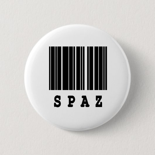 spaz barcode ontwerp ronde button 5,7 cm (Voorkant)