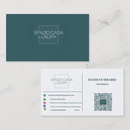 SPAZIO CASA LUXE VISITEKAARTJE (Voorkant / Achterkant)