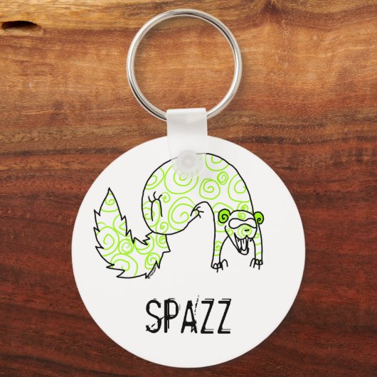 Spazzing Ferret Sleutelhanger (Voorkant)