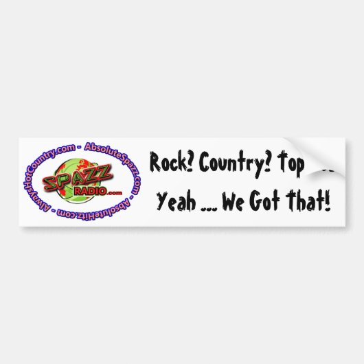 SpazzRadio Logo Merch Bumpersticker (Voorkant)