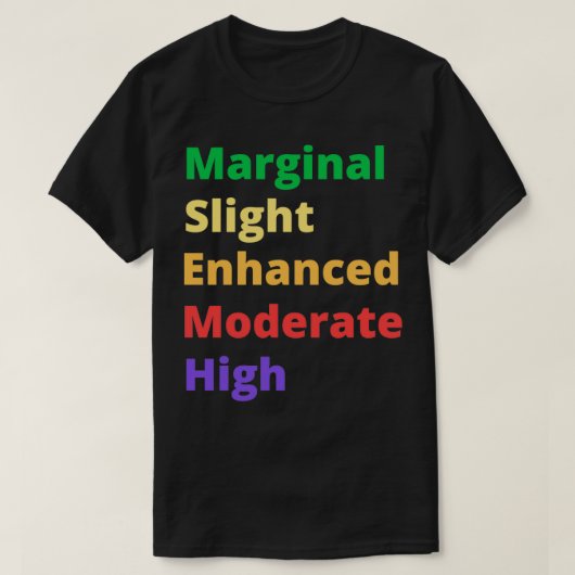 SPC bekijkt marginale lichte lichte Verbeterde Mod T-shirt (Design voorkant)