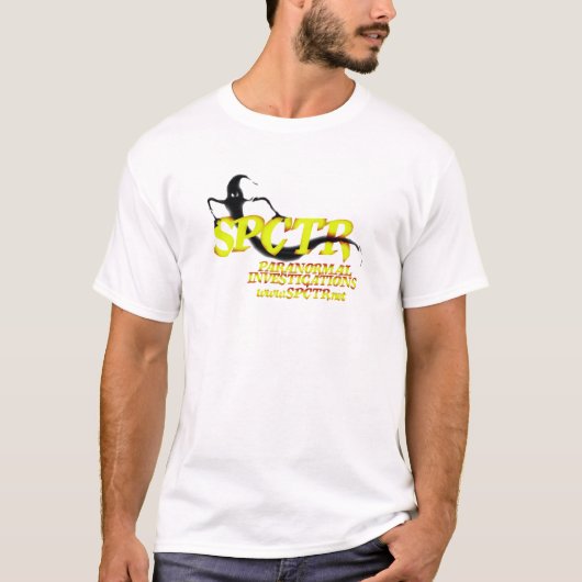 SPCTR-gedistilleerde logo geel T-shirt (Voorkant)