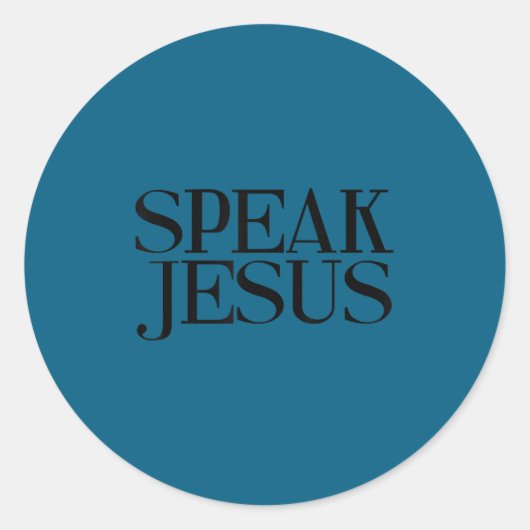 Speak Jesus Name Above All Names Insrational Chris Ronde Sticker (Voorkant)