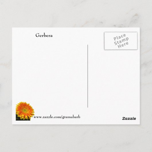 Speak Kindly Gerbera Briefkaart (Achterkant)
