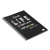Speak Life or Don't Speak = Spiral Photo Notebook Notitieboek (Rechterzijde)
