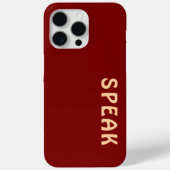 SPEAK Logo Maroon Case-Mate iPhone Case (Achterkant)