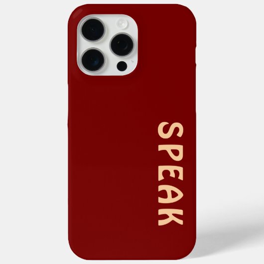 SPEAK Logo Maroon Case-Mate iPhone Case (Achterkant)