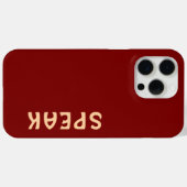 SPEAK Logo Maroon Case-Mate iPhone Case (Achterkant (horizontaal))