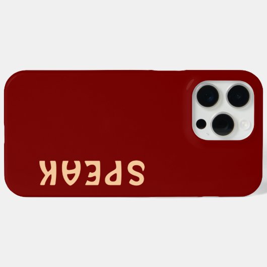 SPEAK Logo Maroon Case-Mate iPhone Case (Achterkant (horizontaal))