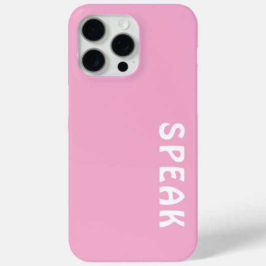 SPEAK Logo Soft Pink Case-Mate iPhone Case (Achterkant)