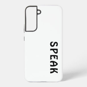 SPEAK Logo Soft White Samsung Galaxy Hoesje