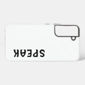 SPEAK Logo Soft White Samsung Galaxy Hoesje (Achterkant horizontaal)