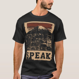 Speak Mt Fuji Geïnspireerd Communicatie Poster T-shirt
