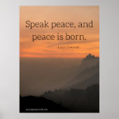 Speak Peace Poster (Voorkant)