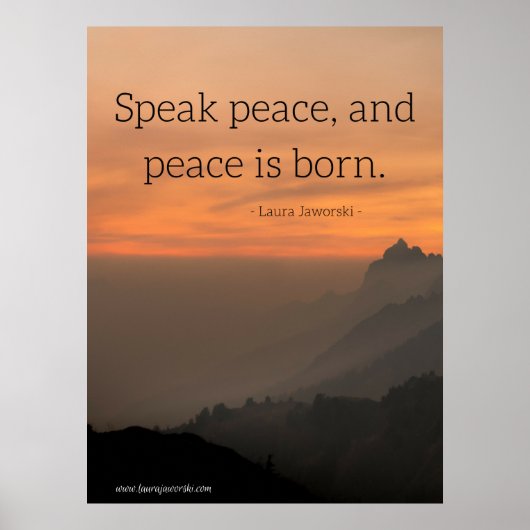 Speak Peace Poster (Voorkant)