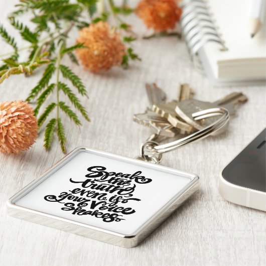"Speak the Truth"-Sleutelhanger Sleutelhanger (Zijkant)