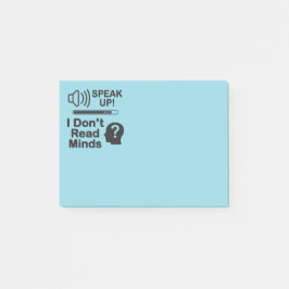 Speak Up – I Don’t Read Minds Funny Communication  Post-it® Notes