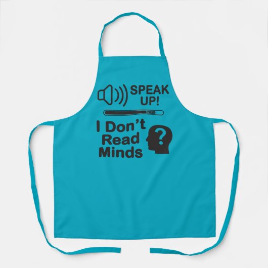 Speak Up – I Don’t Read Minds Funny Communication Schort (Voorkant)