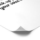 Speak Up - Motivatie microfoon Sticker Poster (Hoek)