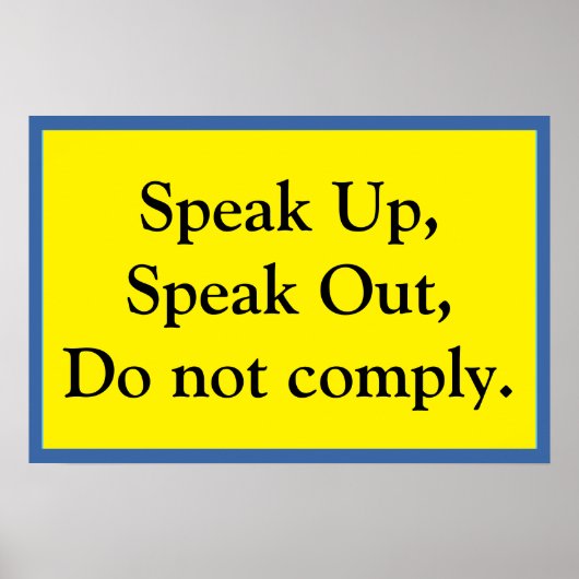 Speak Up Poster (Voorkant)