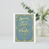 "Speak What We Feel" Shakespeare Briefkaart (Staand voorkant)