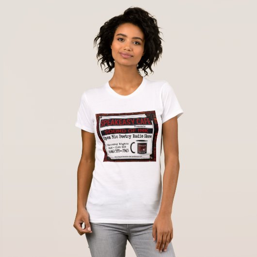 SpeakEasy cafe "Gebruik uw woorden" Logo T-shirt (Voorkant volledig)