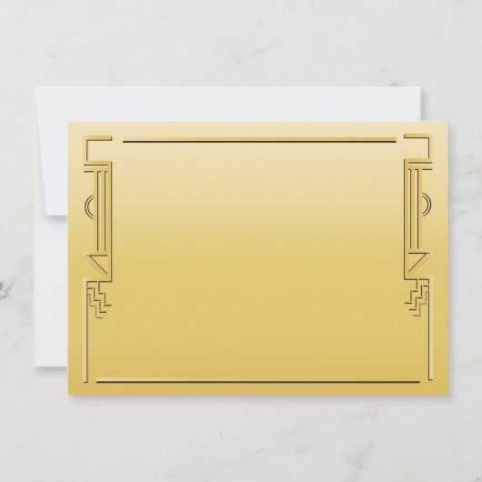 Speakeasy Flapper Great Gatsby Party Uitnodiging (Achterkant)