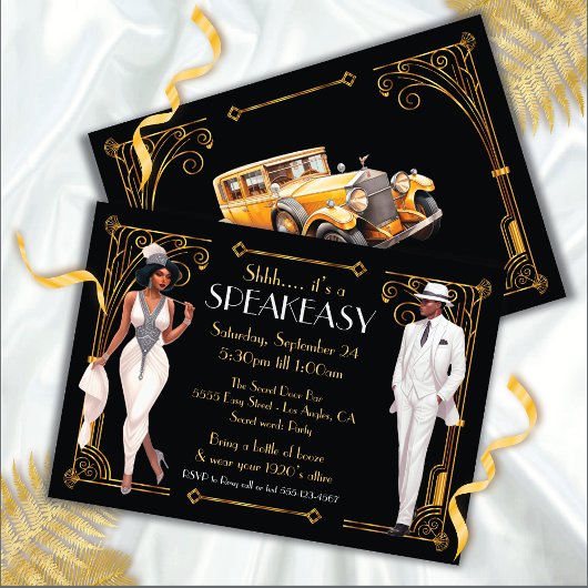 Speakeasy Flapper Grote Gatsby Harlem Nights Kaart